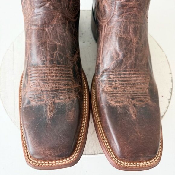 NEW Rod Patrick Mens Cowboy Boots 15.5AAA Perro Loco Brown Square Toe Western - Picture 6 of 11